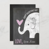 Elefant-Valentinstag scherzt Karte für (Vorne/Hinten)