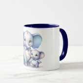 Elefant Vater & Sohn Tasse (VorderseiteRechts)