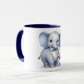 Elefant Vater & Sohn Tasse (Vorderseite Links)