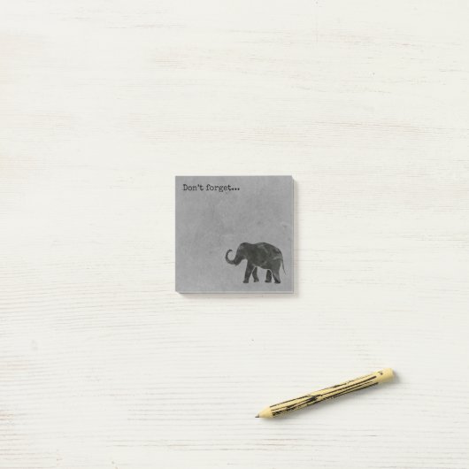 Elefant "vergiss nicht" post-it klebezettel (Auf Schreibtisch)