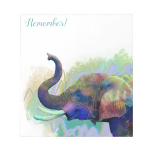 Elefant vergisst nie "Remeber" Notizblock