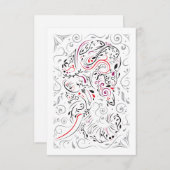 Elefant verziert einladung (Vorne/Hinten)