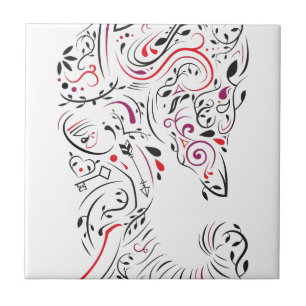 Elefant verziert fliese