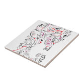 Elefant verziert fliese (Seite)