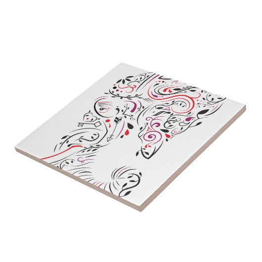 Elefant verziert fliese (Seite)