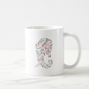 Elefant verziert kaffeetasse