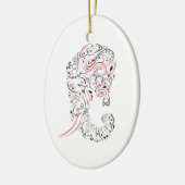 Elefant verziert keramik ornament (Links)