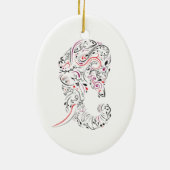 Elefant verziert keramik ornament (Hinten)