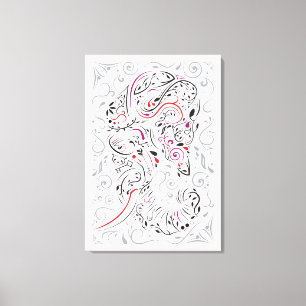 Elefant verziert leinwanddruck