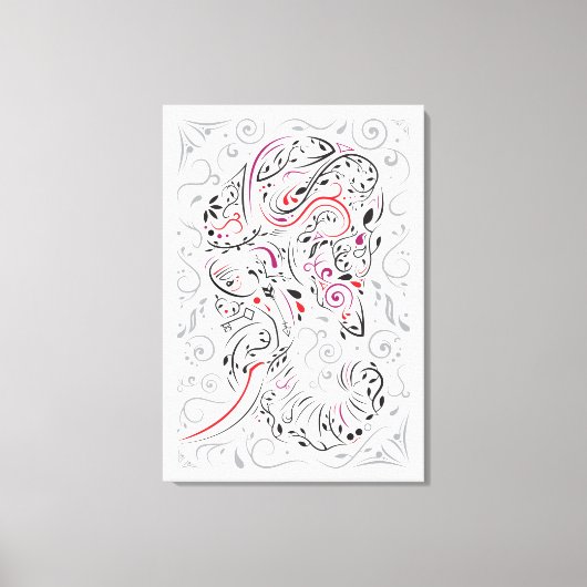 Elefant verziert leinwanddruck (Vorderseite)