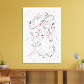 Elefant verziert leinwanddruck (Insitu (Wohnzimmer))