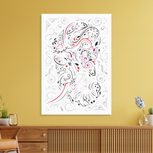 Elefant verziert leinwanddruck (Insitu (Wohnzimmer))