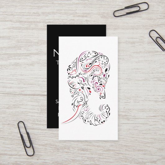 Elefant verziert visitenkarte (Vorderseite/Rückseite Beispiel)