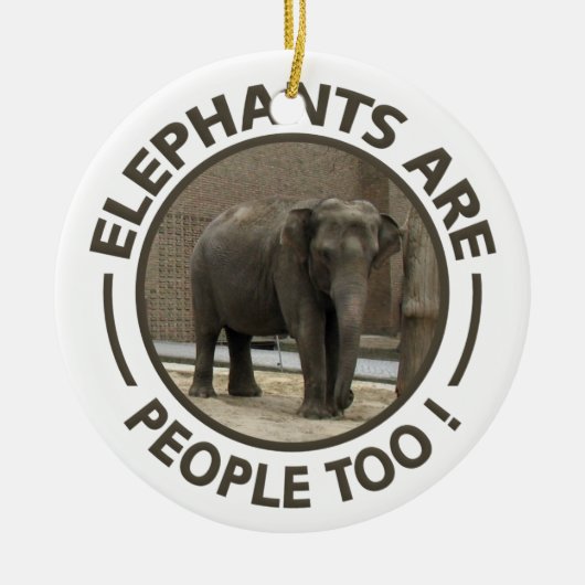 ELEFANT-Verzierung - fertigen Sie besonders an Keramik Ornament (Vorne)