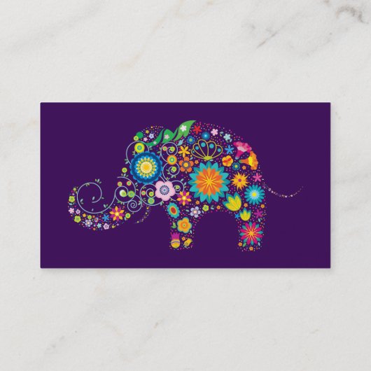 Elefant Visitenkarte (Rückseite)