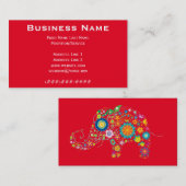 Elefant Visitenkarte (Vorne/Hinten)