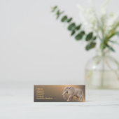 Elefant-Visitenkarte Mini Visitenkarte (Stehend Vorderseite)