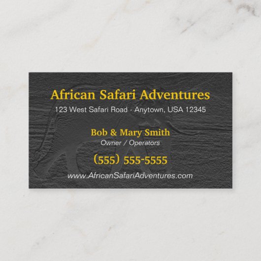 Elefant-Visitenkarte Visitenkarte (Vorderseite)