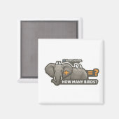 Elefant & Vögel Addition Magnet (Vorderseite/Rückseite)