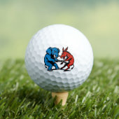 Elefant vs Esel Grafik Golfball (Insitu T-Shirt)
