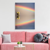 Elefant, Wasser & Regenbogen, Kenia Leinwanddruck (Insitu (Wohnzimmer))