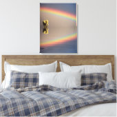 Elefant, Wasser & Regenbogen, Kenia Leinwanddruck (Insitu (Schlafzimmer))