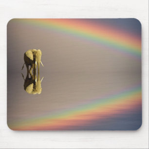 Elefant, Wasser & Regenbogen, Kenia Mousepad