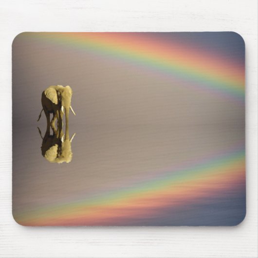 Elefant, Wasser & Regenbogen, Kenia Mousepad (Vorne)