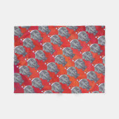 Elefant Weihnachten auf Rot Fleecedecke (Vorderseite (Horizontal))