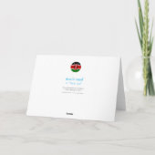 Elefant-Weihnachten Feiertagskarte (Rückseite)