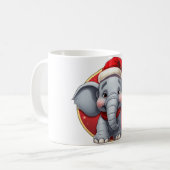Elefant Weihnachten Kaffeetasse (Vorderseite Links)