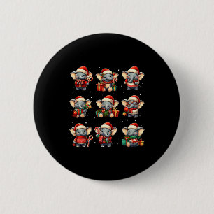 Elefant Weihnachten Lustiger Elefantenliebhaber Py Button