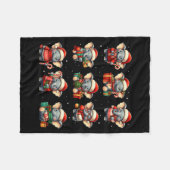 Elefant Weihnachten Lustiger Elefantenliebhaber Py Fleecedecke (Vorderseite (Horizontal))