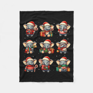 Elefant Weihnachten Lustiger Elefantenliebhaber Py Fleecedecke
