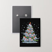 Elefant-Weihnachtsbaum Lustiger Süßer Elefant Button (Vorderseite/Rückseite)