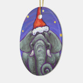 Elefant-Weihnachtsverzierung Keramikornament (Links)