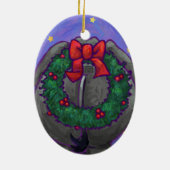 Elefant-Weihnachtsverzierung Keramikornament (Hinten)