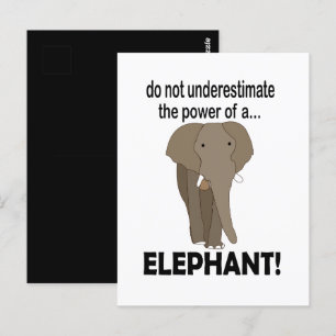 Elefant Wildtier Lustiger Elefant Postkarte