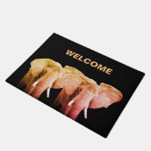 Elefant-Willkommen Fußmatte (Schrägansicht)