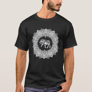 Elefant Yoga Elefant Mandala Ganesha Chakra Stamm T-Shirt