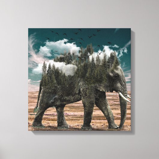 Elefant | Zazzle_Growshop. Leinwanddruck (Vorderseite)