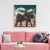 Elefant | Zazzle_Growshop. Leinwanddruck (Insitu (Wohnzimmer))
