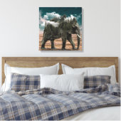Elefant | Zazzle_Growshop. Leinwanddruck (Insitu (Schlafzimmer))