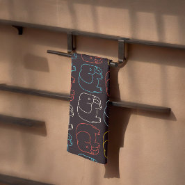 Elefant Zeichnend Geschirrtuch