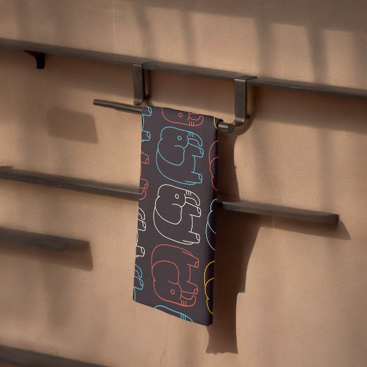 Elefant Zeichnend Geschirrtuch