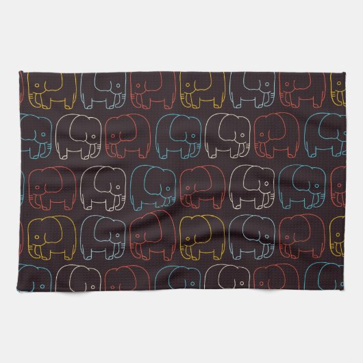 Elefant Zeichnend Geschirrtuch (Horizontal)