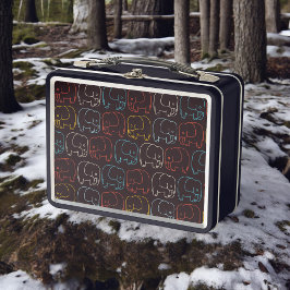 Elefant Zeichnend Metall Brotdose