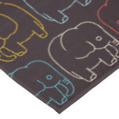 Elefant Zeichnend Tischdecke (Schrägansicht)