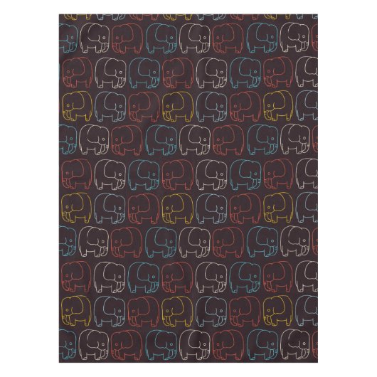 Elefant Zeichnend Tischdecke (Vorderseite)