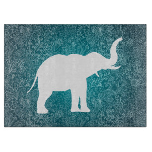 Elefant-Zeichnungs-Piktogramm Schneidebrett